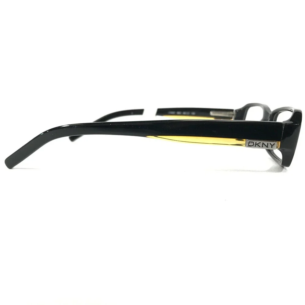 DKNY Eyeglasses Frames DY4537 3001 Black Yellow Rectangular Full Rim 49-17-135